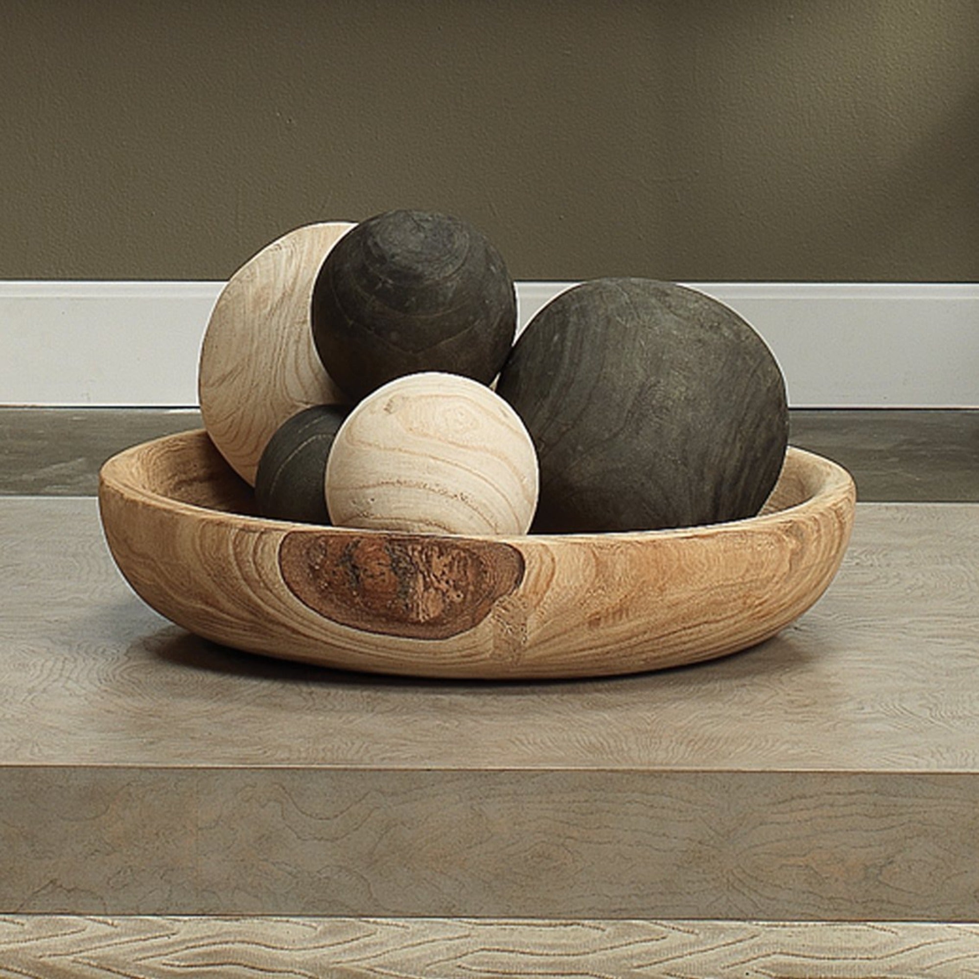 Zeke Wood Balls, Set of 3 - StyleMeGHD - Modern Home Decor