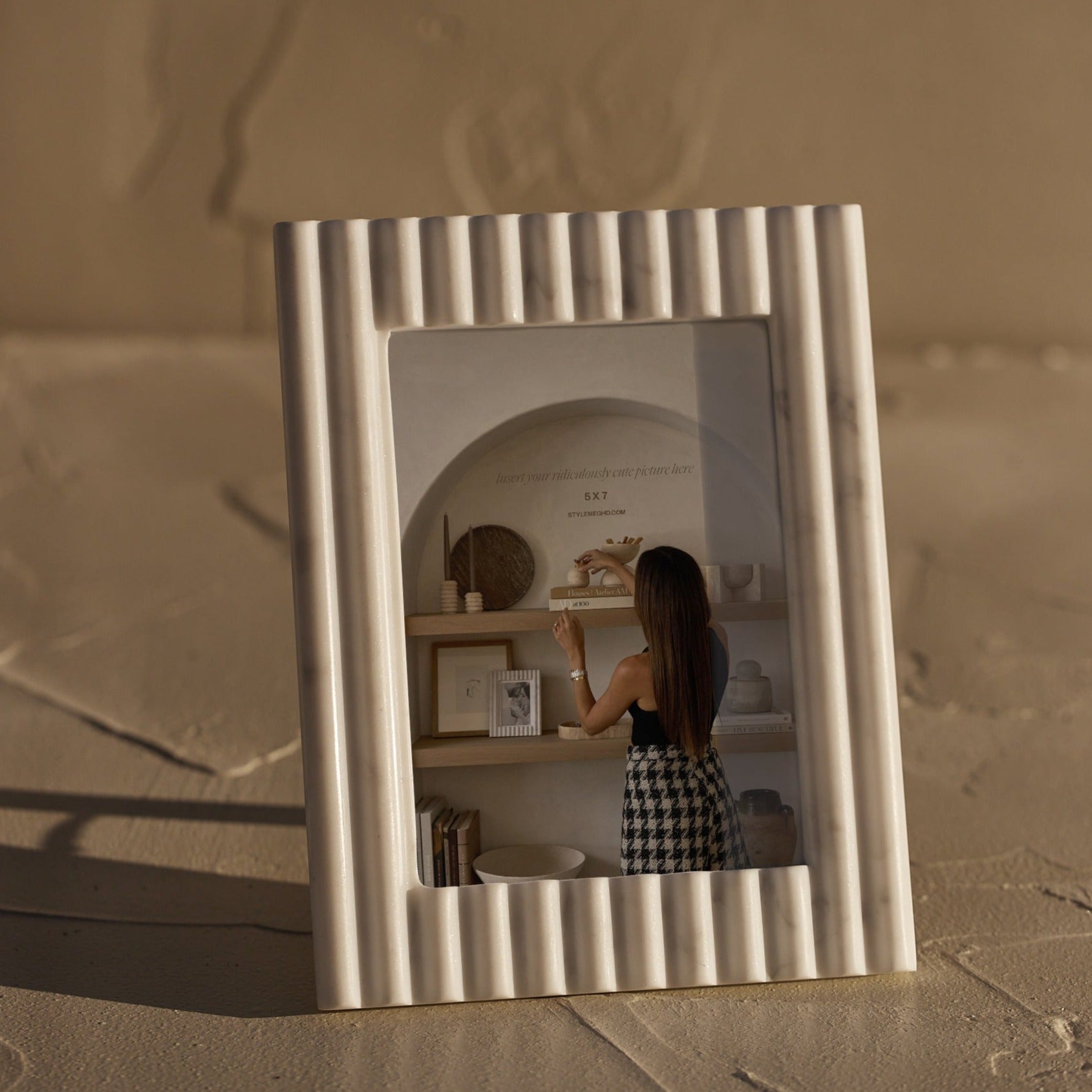 Fluted Marble Picture Frame