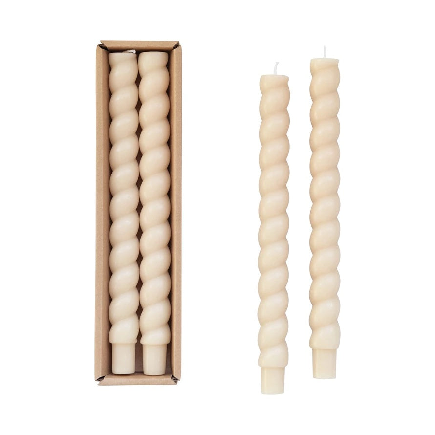 Unscented Twisted Taper Candles in Box
