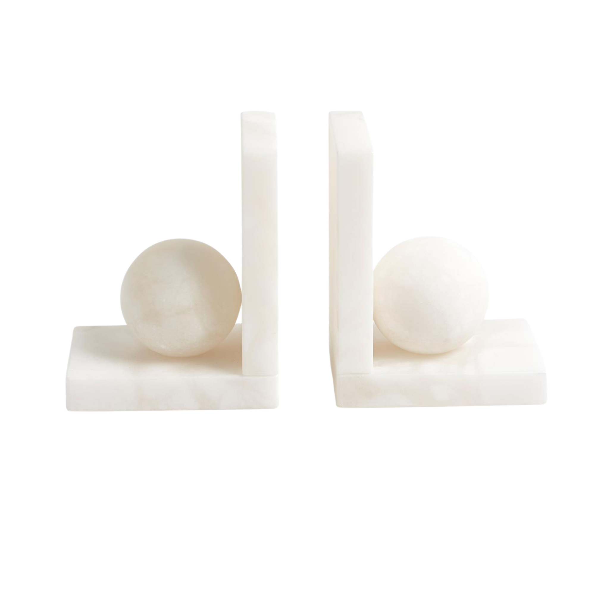 Alabaster Ball Bookends - StyleMeGHD - Books + Bookends