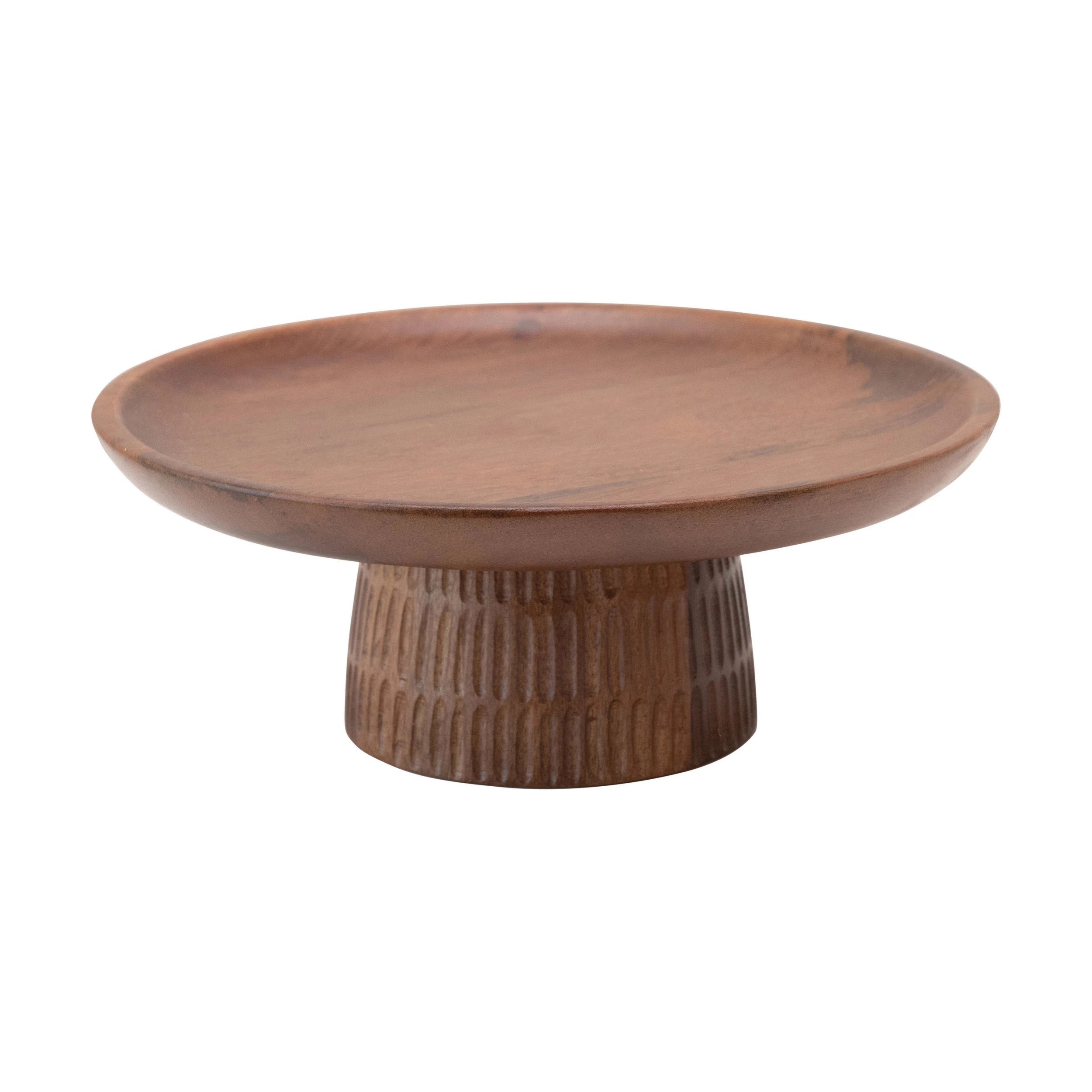 Hand-Carved Mango Wood Cake Stand - StyleMeGHD - Decorative Objects