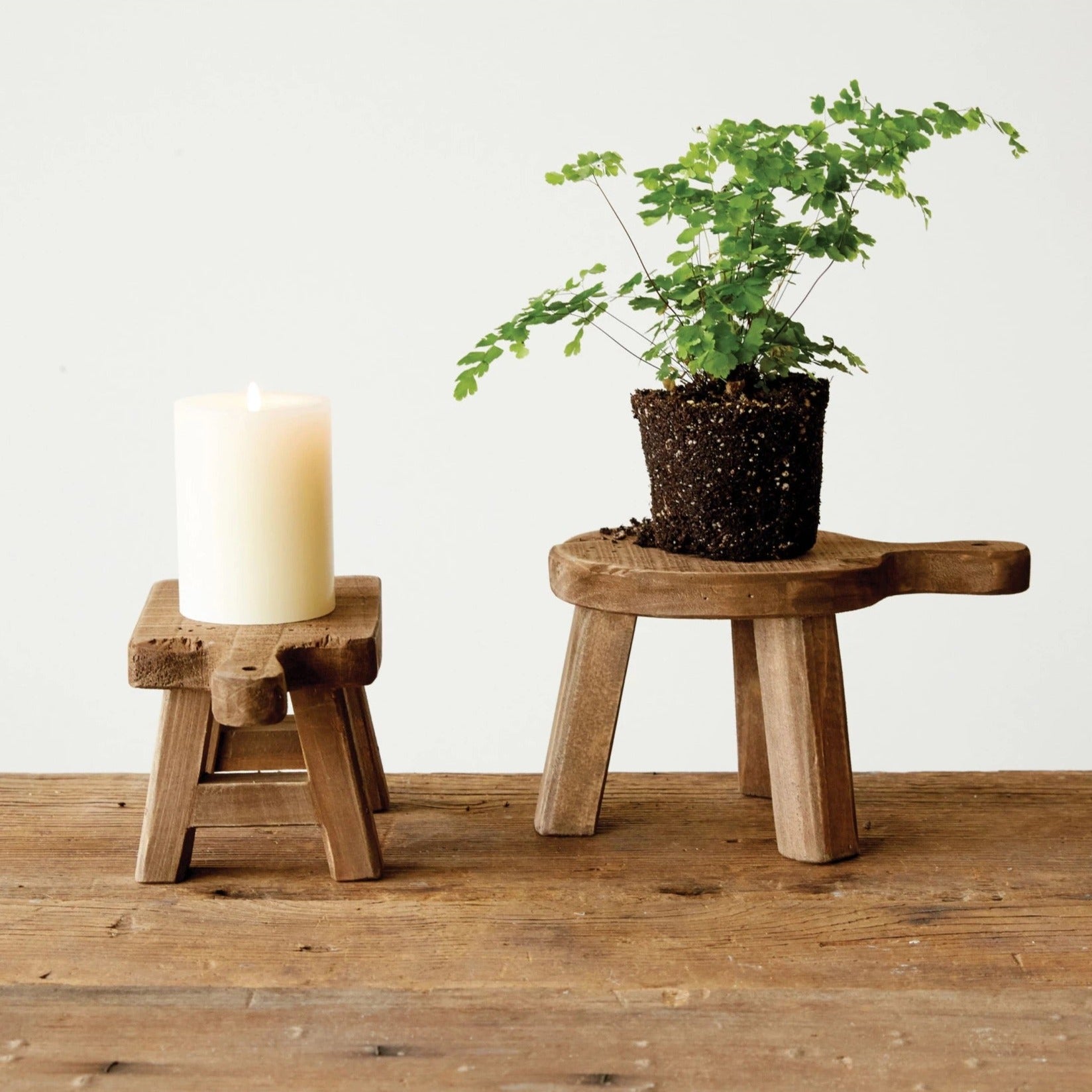 Wood Pedestal - StyleMeGHD - Planters + Pedestals